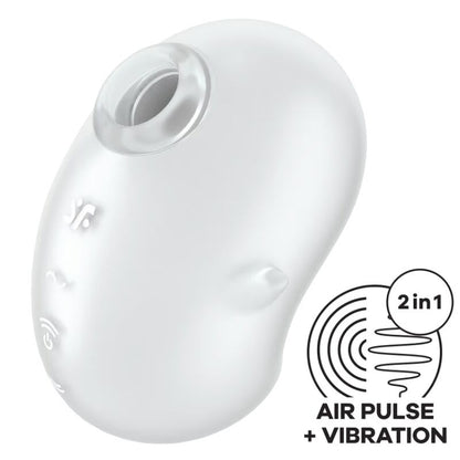 SATISFYER - CUTIE GHOST LAY-ON VIBRATOR WHITE - My naughty haven #