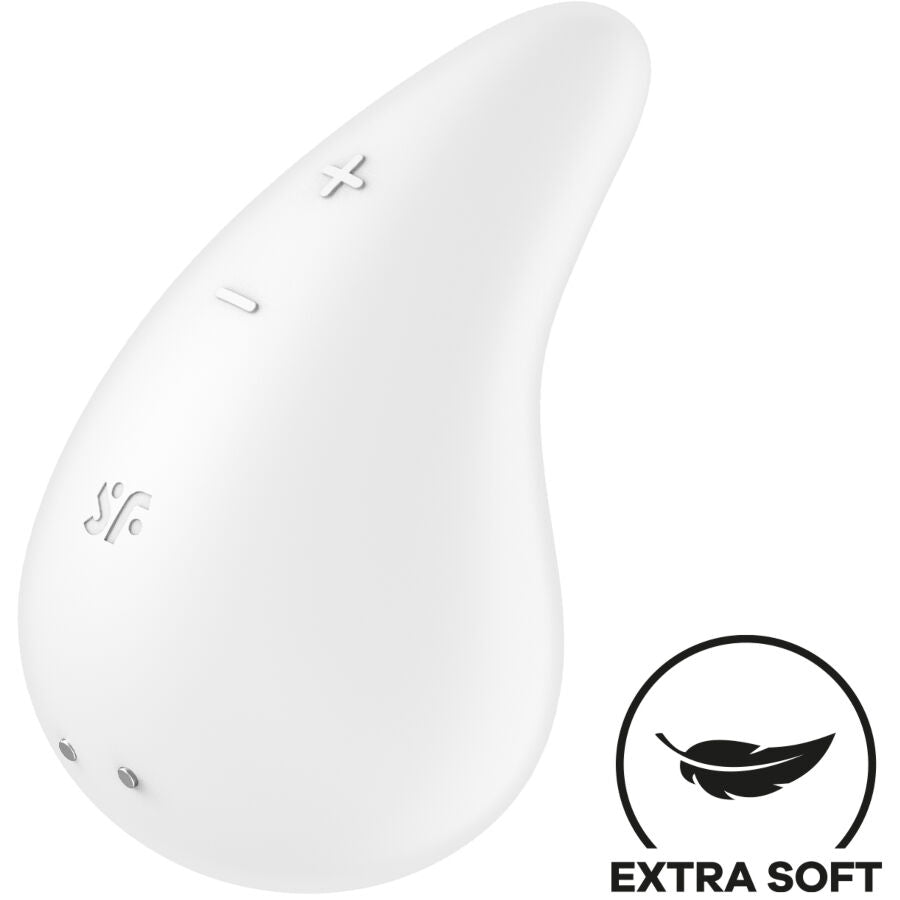 SATISFYER - DEW DROP VIBRATOR LAY-ON WHITE - My naughty haven #