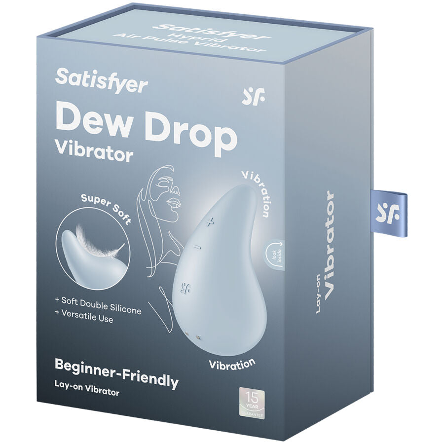 SATISFYER - DEW DROP VIBRATOR LAY-ON WHITE - My naughty haven #