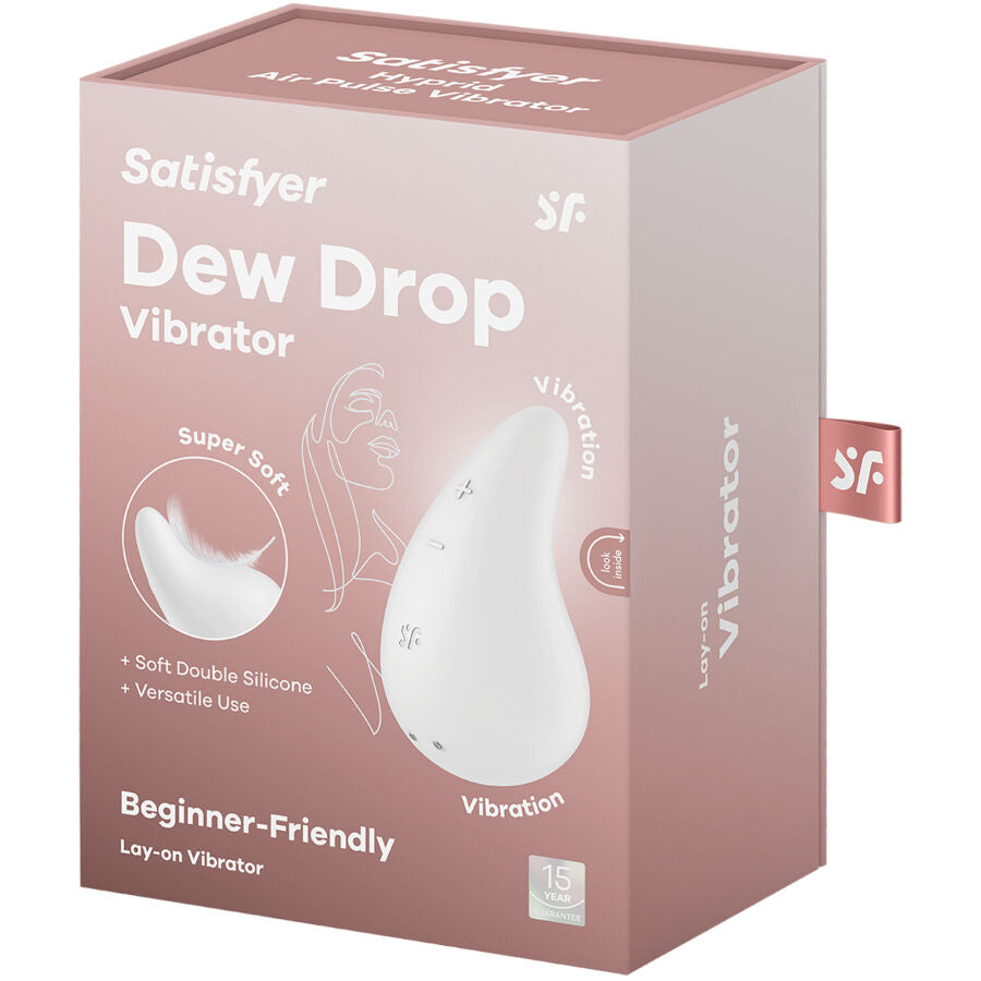 SATISFYER - DEW DROP VIBRATOR LAY-ON WHITE - My naughty haven #