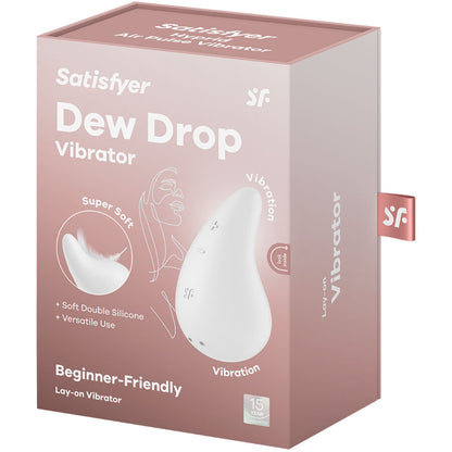SATISFYER - DEW DROP VIBRATOR LAY-ON WHITE - My naughty haven #