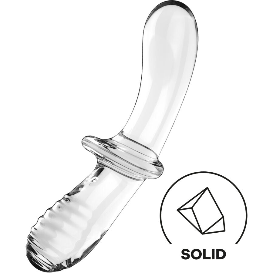 SATISFYER - DOUBLE CRYSTAL DILDO TRANSPARENT - My naughty haven #