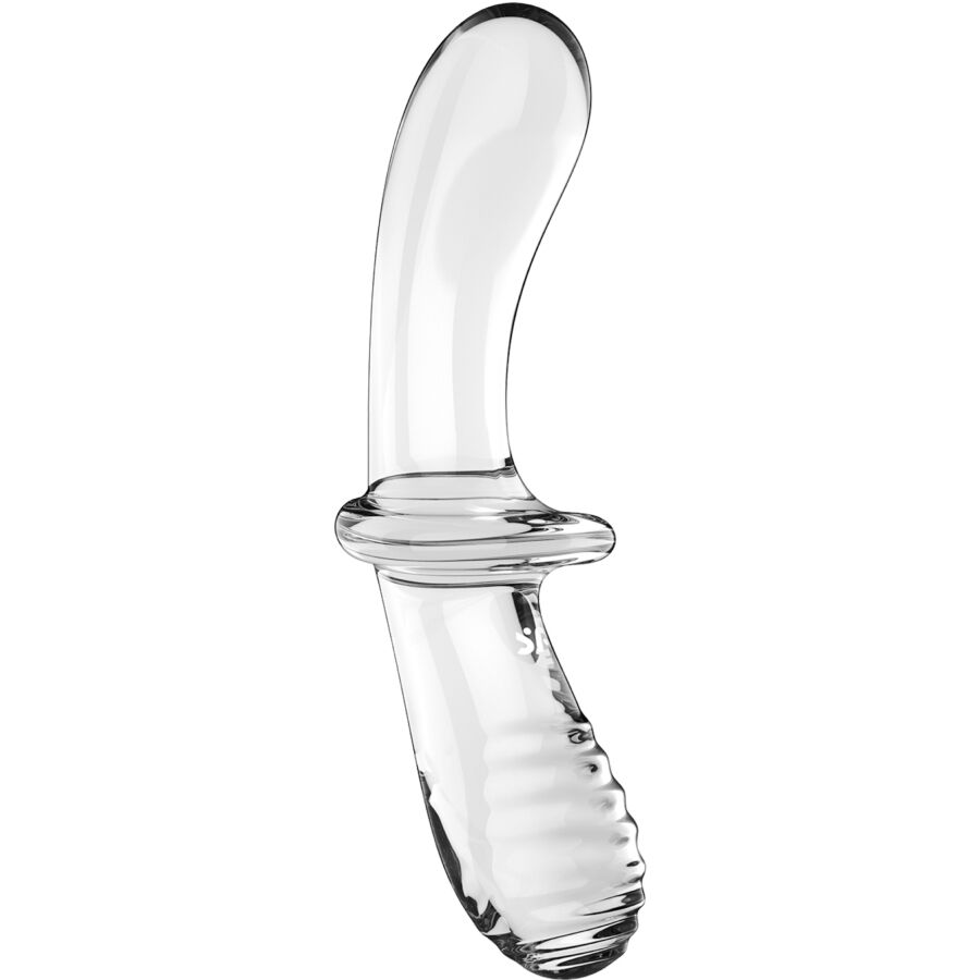 SATISFYER - DOUBLE CRYSTAL DILDO TRANSPARENT - My naughty haven #