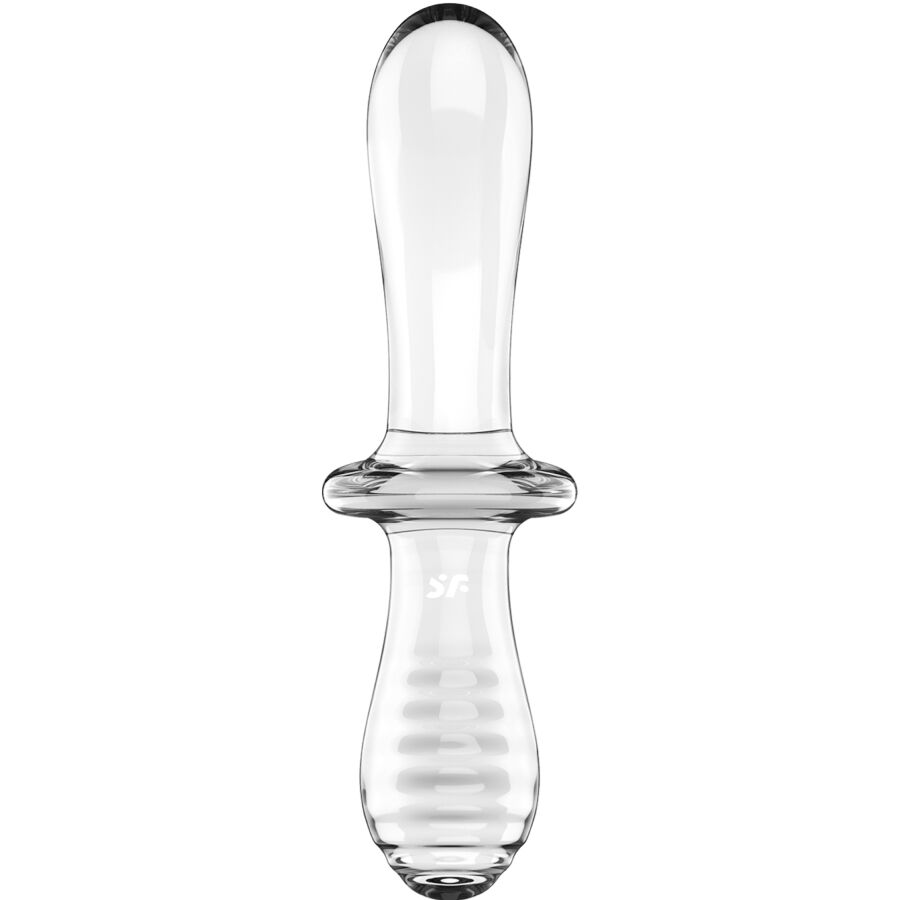 SATISFYER - DOUBLE CRYSTAL DILDO TRANSPARENT - My naughty haven #