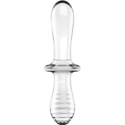 SATISFYER - DOUBLE CRYSTAL DILDO TRANSPARENT - My naughty haven #