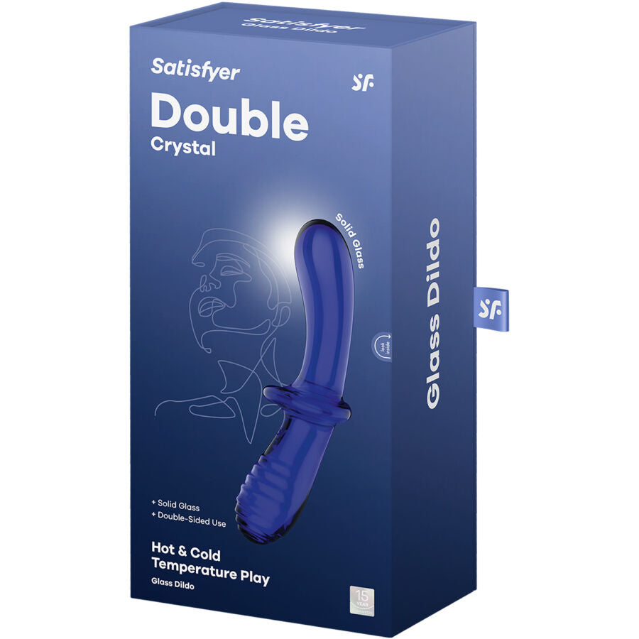 SATISFYER - DOUBLE CRYSTAL DILDO TRANSPARENT - My naughty haven #