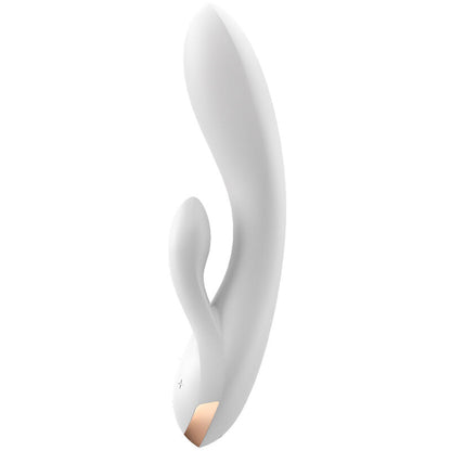 SATISFYER - DOUBLE FLEX VIBRATOR APP WHITE - My naughty haven #