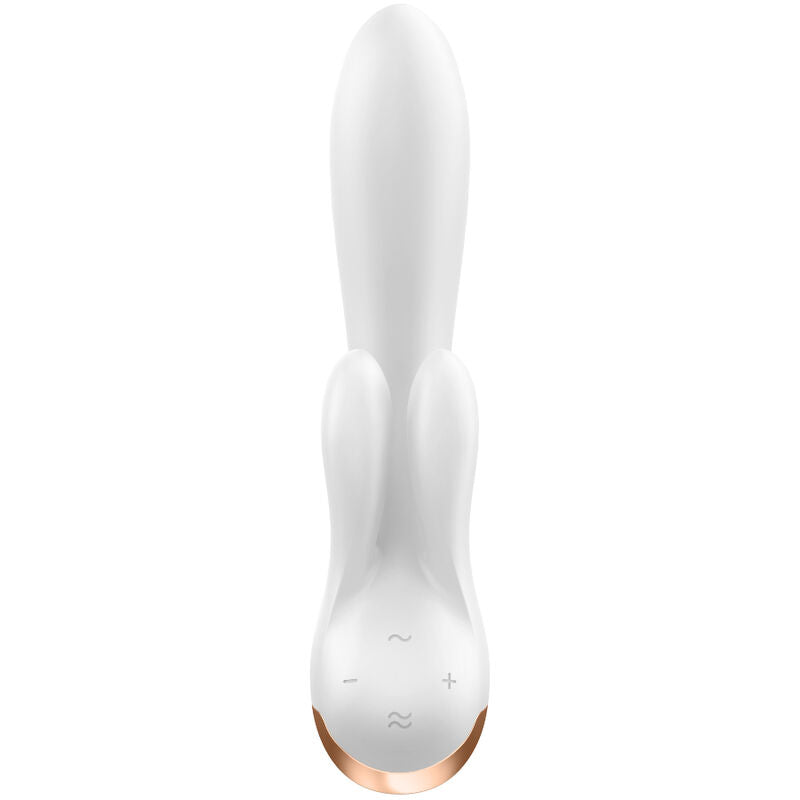 SATISFYER - DOUBLE FLEX VIBRATOR APP WHITE - My naughty haven #
