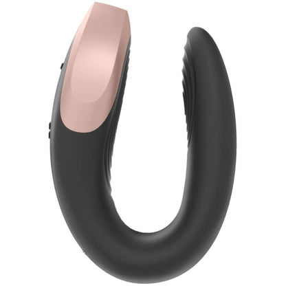 SATISFYER - DOUBLE LOVE LUXURY PARTNER VIBRATOR BLACK - My naughty haven #