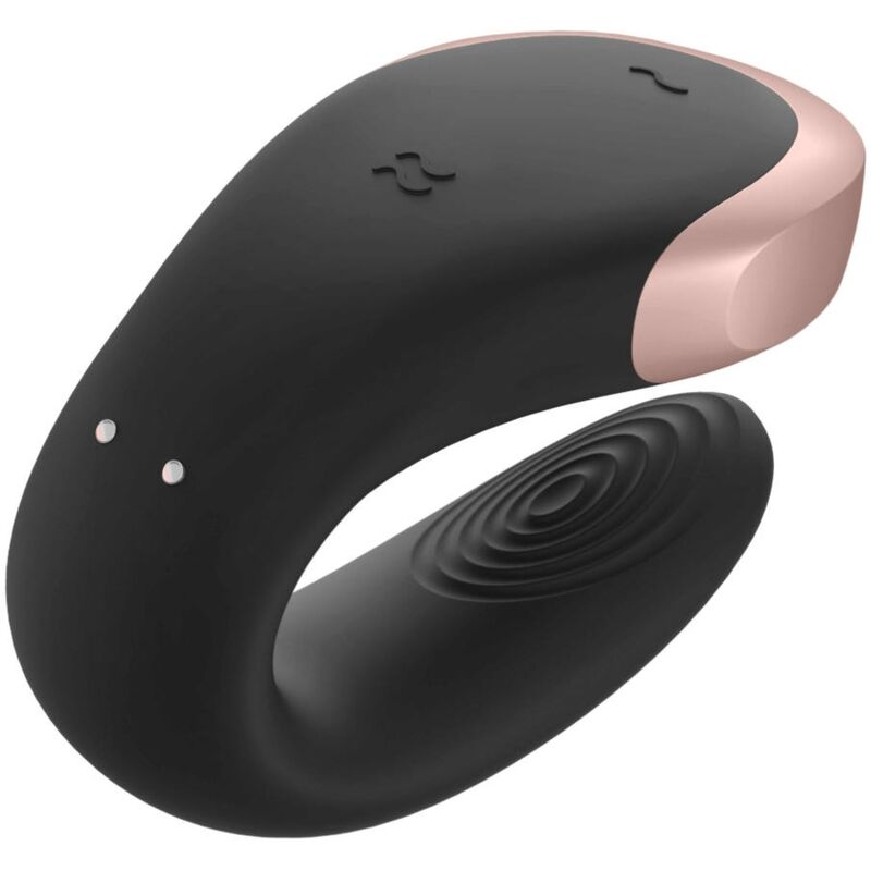 SATISFYER - DOUBLE LOVE LUXURY PARTNER VIBRATOR BLACK - My naughty haven #
