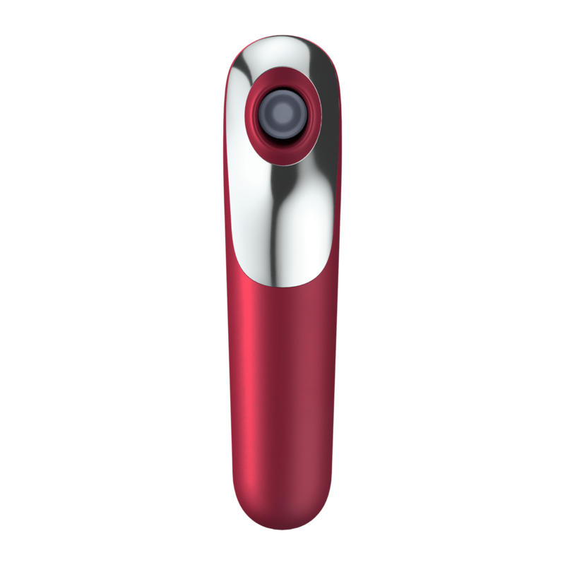 SATISFYER - DUAL LOVE VIBRATOR AND SUCTIONER WITH PULSED AIR RED - My naughty haven #
