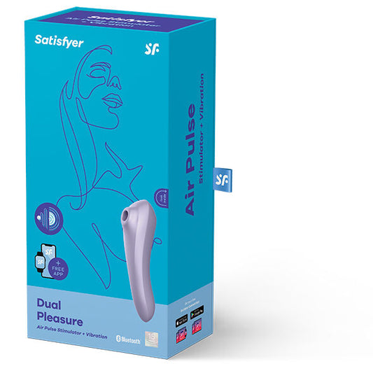 SATISFYER - DUAL PLEASURE AIR PULSE VIBRATOR MAUVE - My naughty haven #