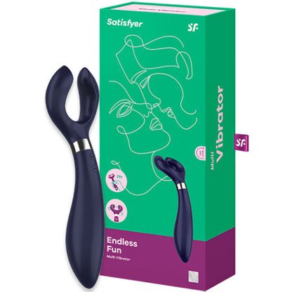 SATISFYER - ENDLESS FUN MULTI VIBRATOR 3 BLUE - My naughty haven #