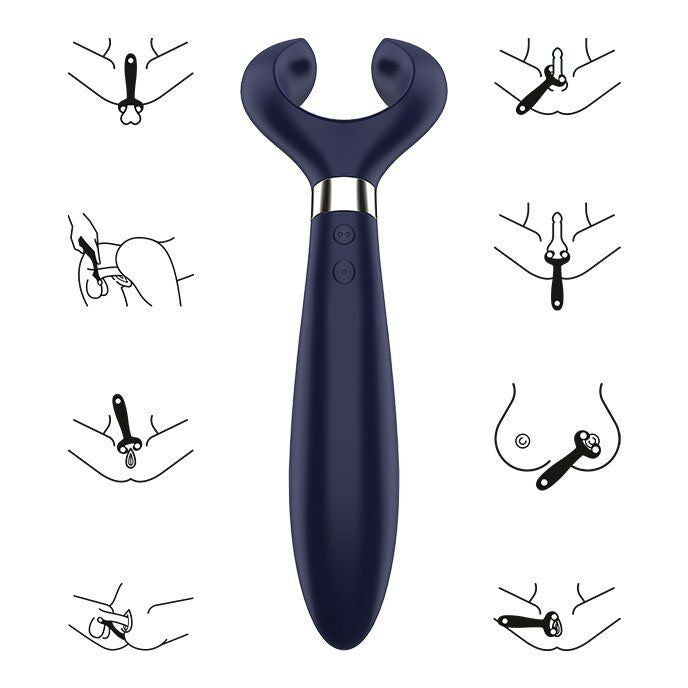 SATISFYER - ENDLESS FUN MULTI VIBRATOR 3 BLUE - My naughty haven #