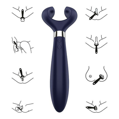 SATISFYER - ENDLESS FUN MULTI VIBRATOR 3 BLUE - My naughty haven #