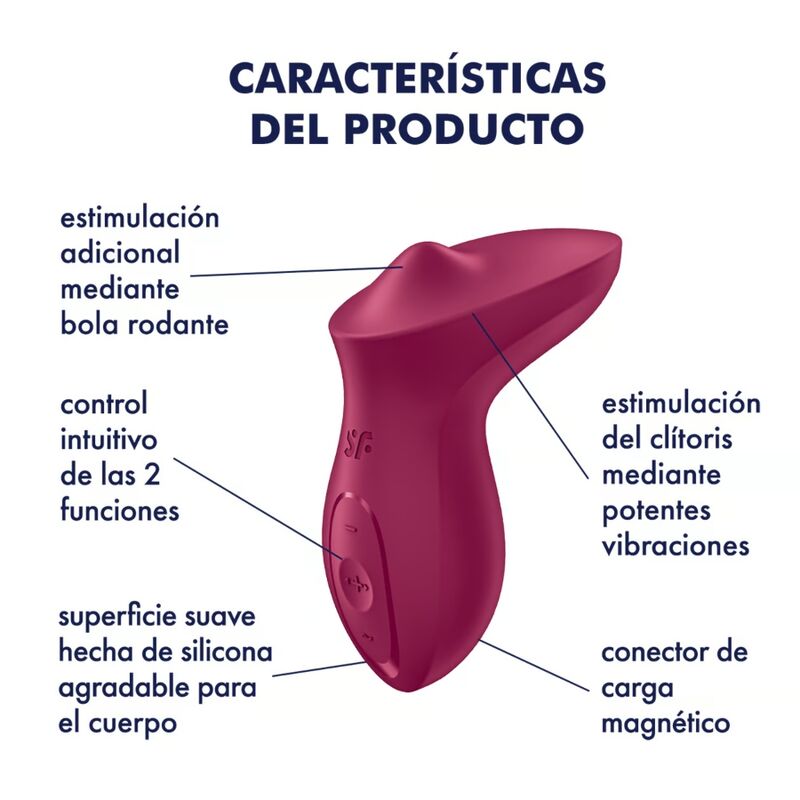 SATISFYER - EXCITERRR LAY-ON CLITORIS BERRY VIBRATOR - My naughty haven #