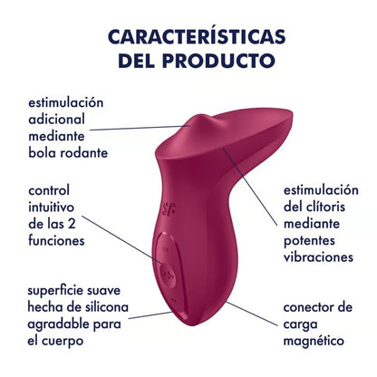 SATISFYER - EXCITERRR LAY-ON CLITORIS BERRY VIBRATOR - My naughty haven #