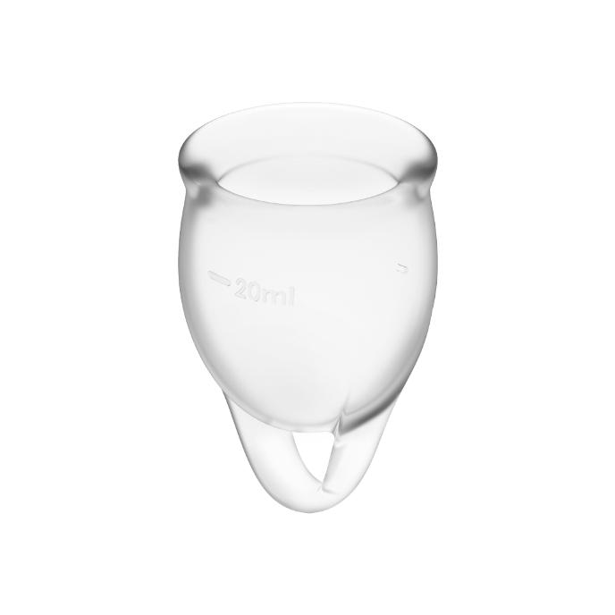 SATISFYER - FEEL CONFIDENT MENSTRUAL CUP DARK BLUE 15 + 20 ML - My naughty haven #