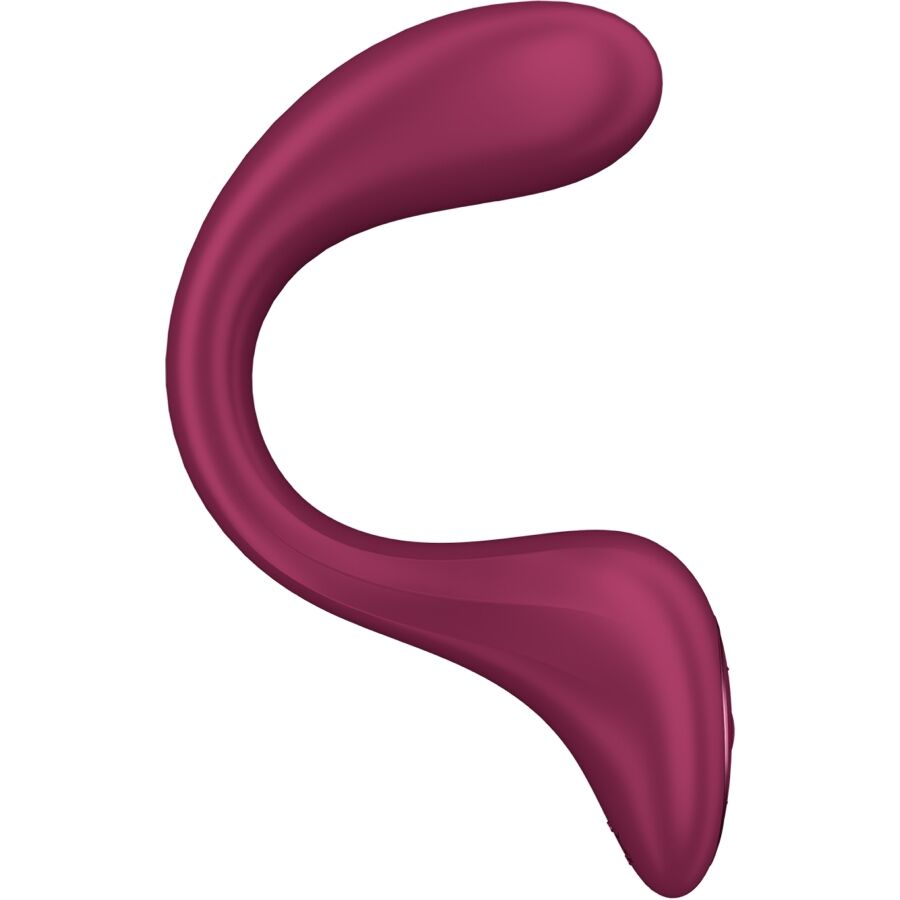 SATISFYER - ВИБРАТОРНА БУТИЛКА С 2 ЗАЕКА G FOR GODDESS, ЦВЯТ БОРДО