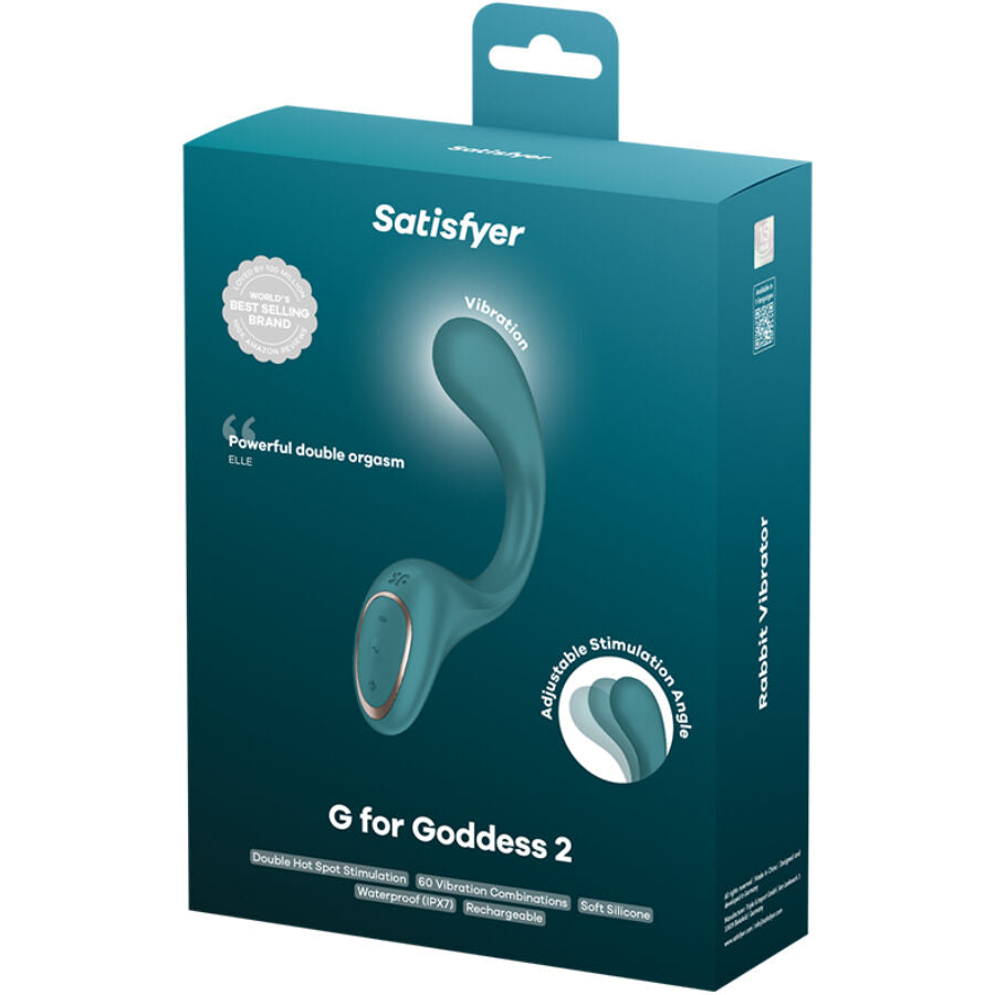SATISFYER - G FOR GODDESS 2 RABBIT VIBRATOR BOTTLE GREEN - My naughty haven #