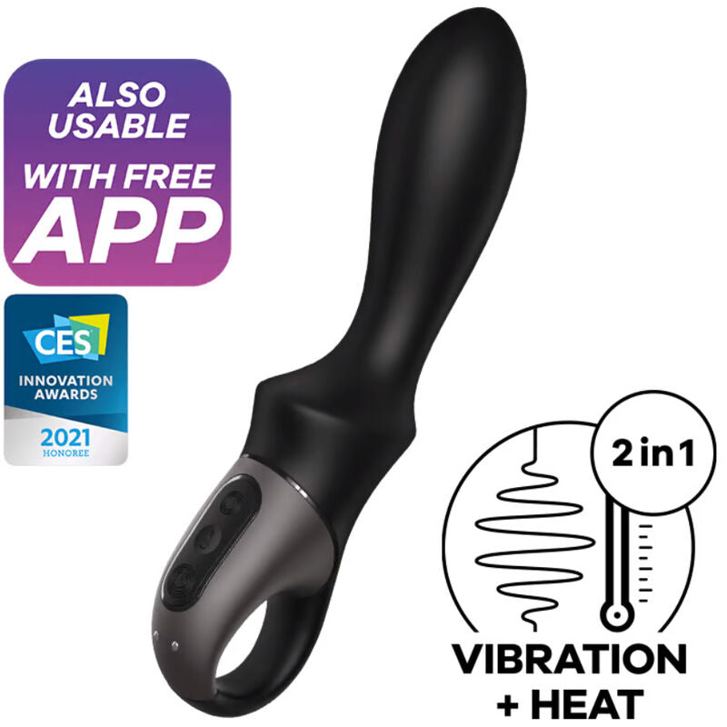 SATISFYER - HEAT CLIMAX ANAL VIBRATOR APP BLACK - My naughty haven #