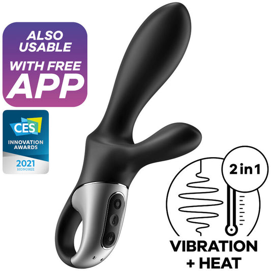 SATISFYER - HEAT CLIMAX+ ANAL VIBRATOR APP BLACK - My naughty haven #