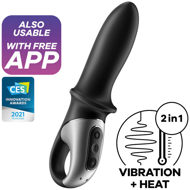 SATISFYER - HOT PASSION ANAL VIBRATOR APP BLACK - My naughty haven #