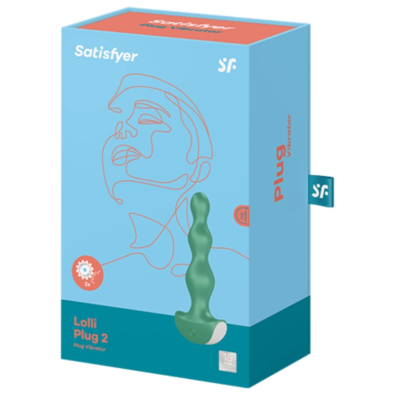 SATISFYER - LOLLI PLUG 2 PLUG VIBRATOR GREEN - My naughty haven #