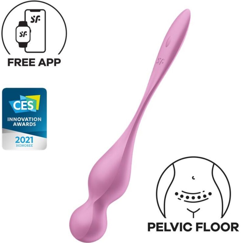 SATISFYER - LOVE BIRDS VIBRATING KEGEL BALLS PINK - My naughty haven #