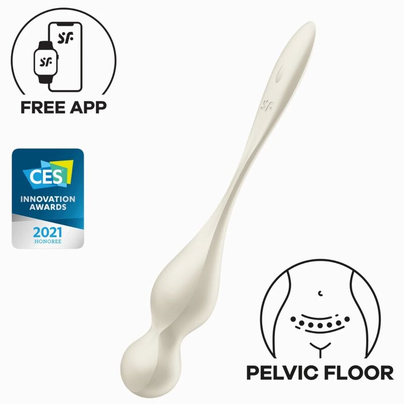SATISFYER - LOVE BIRDS VIBRATING KEGEL BALLS WHITE - My naughty haven #
