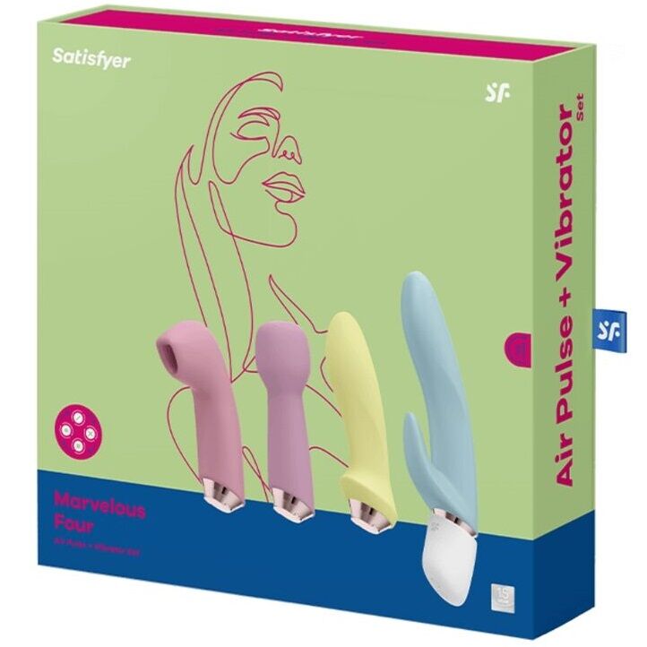 SATISFYER - MARVELOUS FOUR VIBRATOR & AIR PULSE SET - My naughty haven #