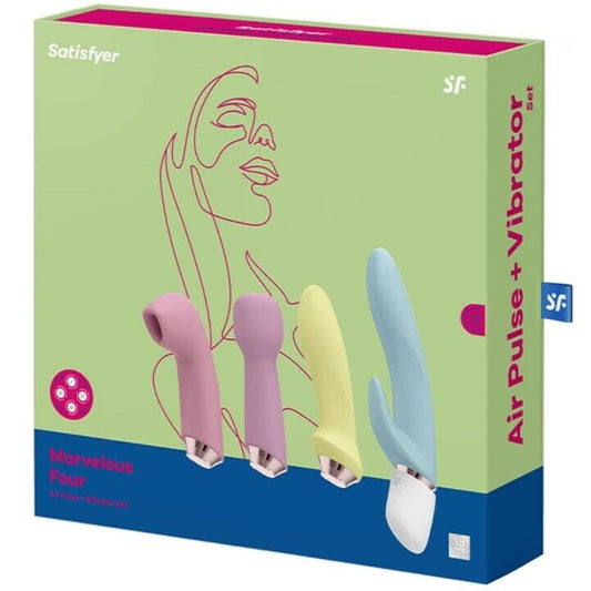 SATISFYER - MARVELOUS FOUR VIBRATOR & AIR PULSE SET - My naughty haven #