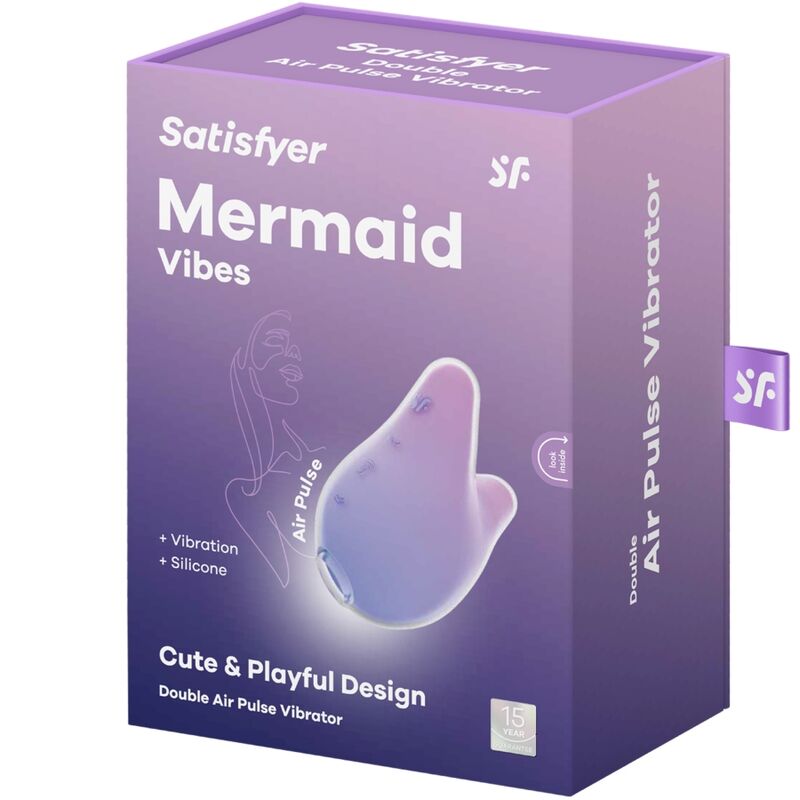 SATISFYER - MERMAID VIBES STIMULATOR & VIBRATOR VIOLET AND PINK - My naughty haven #