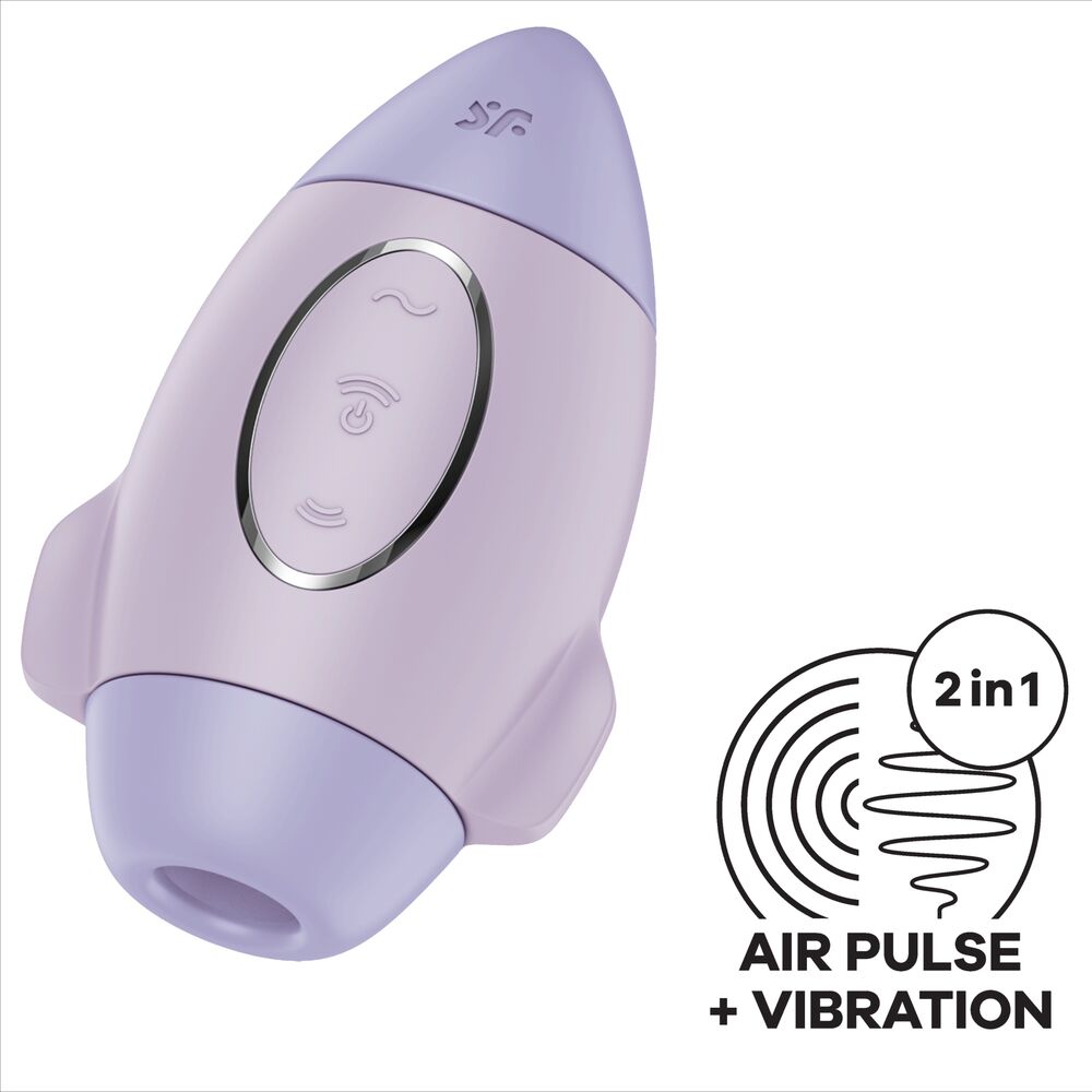 SATISFYER - MISSION CONTROL LILAC SMALL DOUBLE IMPULSE VIBRATOR - My naughty haven #