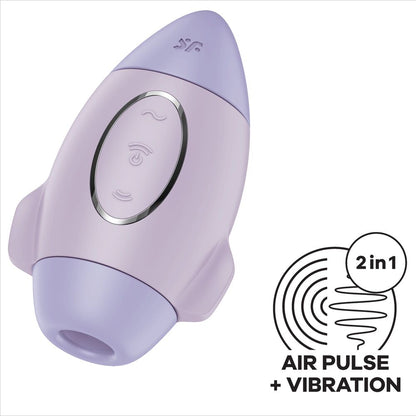 SATISFYER - MISSION CONTROL LILAC SMALL DOUBLE IMPULSE VIBRATOR - My naughty haven #