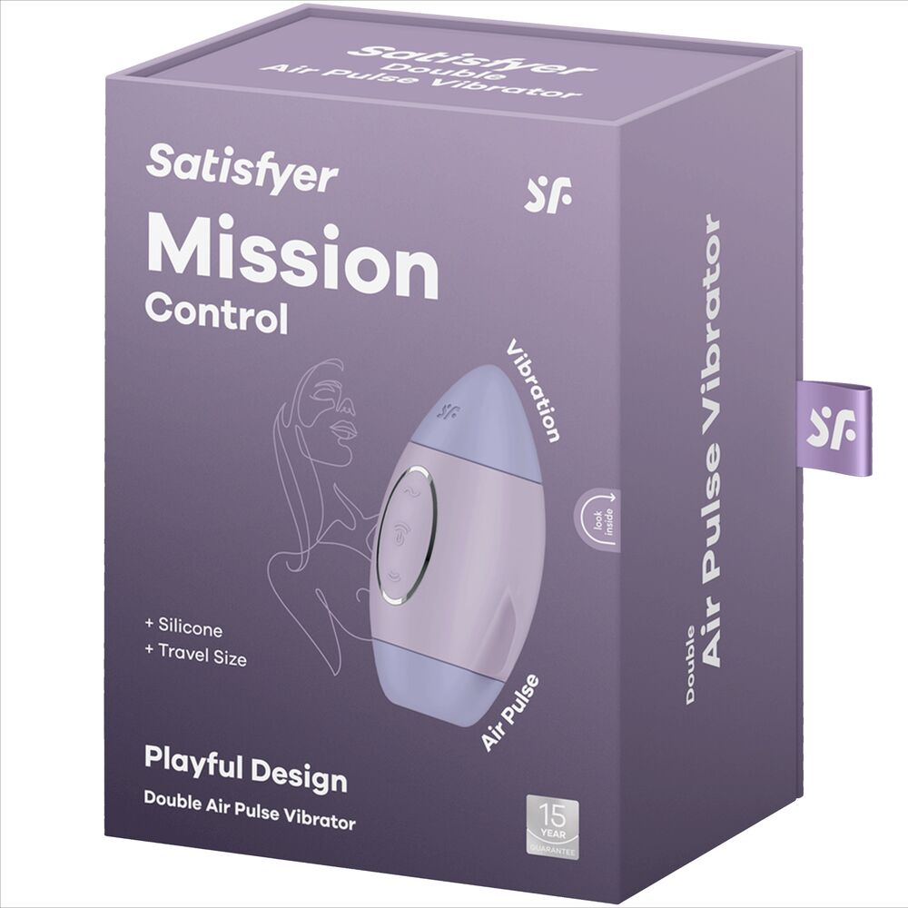 SATISFYER - MISSION CONTROL LILAC SMALL DOUBLE IMPULSE VIBRATOR - My naughty haven #