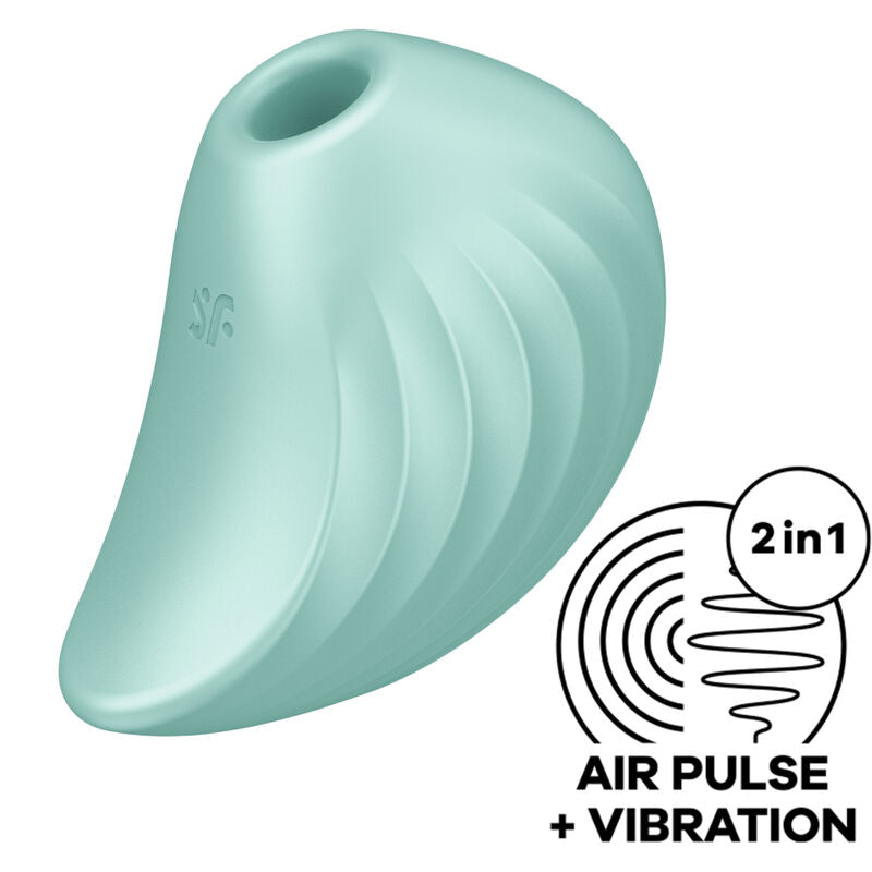SATISFYER - PEARL DIVER AIR PULSE STIMULATOR & VIBRATOR GREEN - My naughty haven #