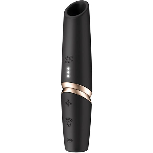 SATISFYER - PERFECT KISS WAVE CLITORIS STIMULATOR BLACK / GOLD - My naughty haven #