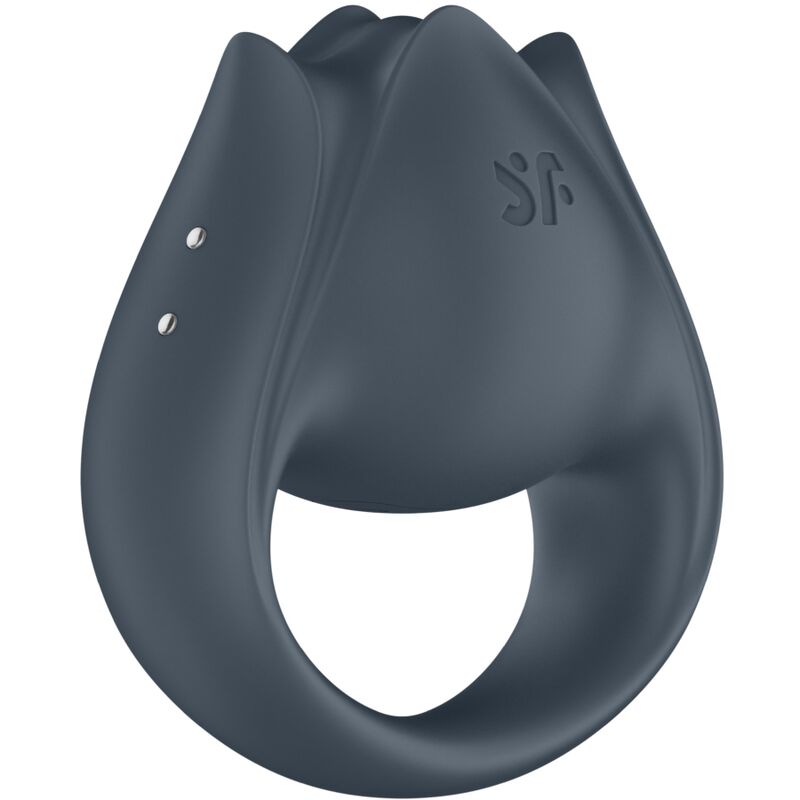 SATISFYER - PERFECT PAIR 2 MULTIVIBRATOR 2 IN 1 PENIS RING AND FINGER STIMULATOR GREY - My naughty haven #