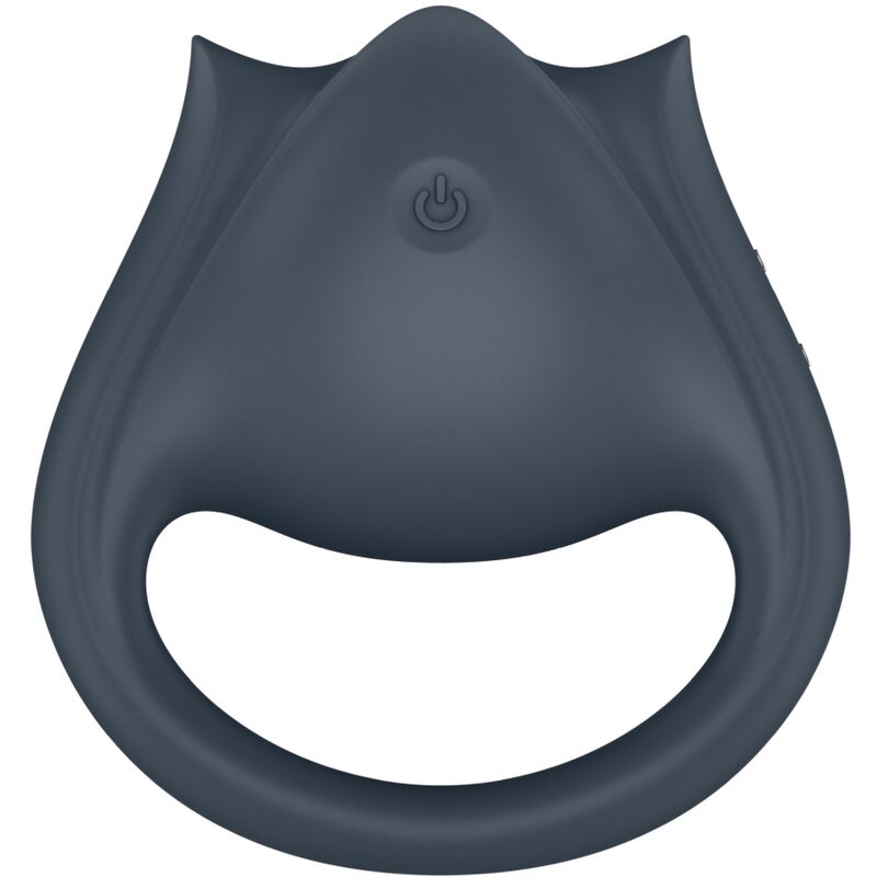 SATISFYER - PERFECT PAIR 2 MULTIVIBRATOR 2 IN 1 PENIS RING AND FINGER STIMULATOR GREY - My naughty haven #