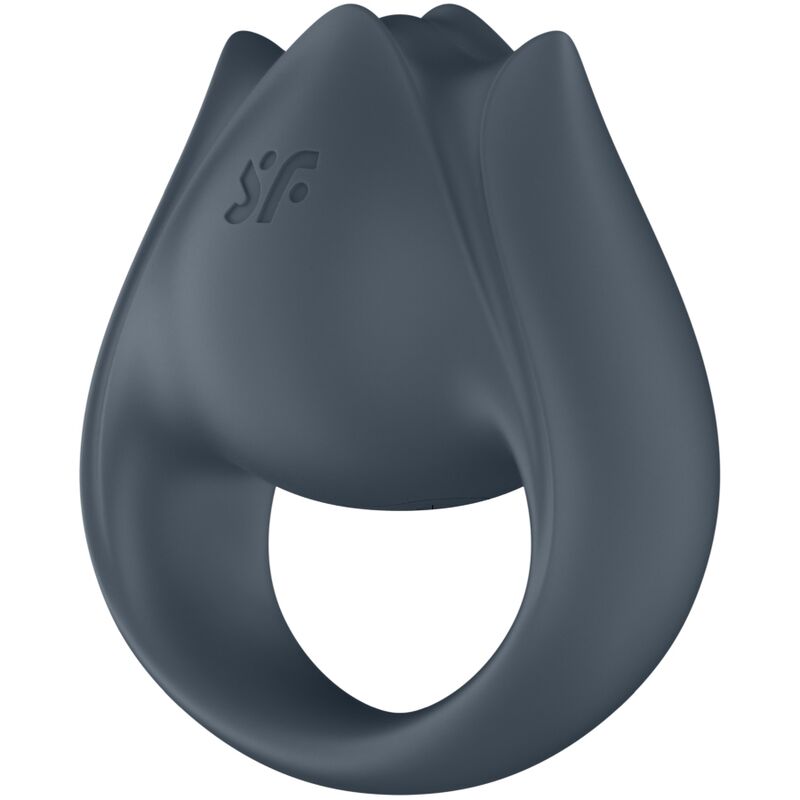 SATISFYER - PERFECT PAIR 2 MULTIVIBRATOR 2 IN 1 PENIS RING AND FINGER STIMULATOR GREY - My naughty haven #