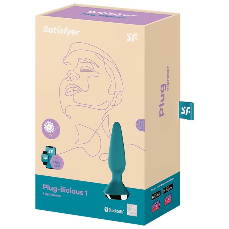 SATISFYER - PLUG ILICIOUS 1 PLUG VIBRATOR GREEN - My naughty haven #