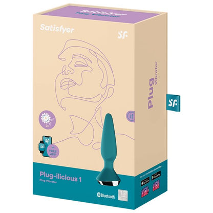 SATISFYER - PLUG ILICIOUS 1 PLUG VIBRATOR GREEN - My naughty haven #