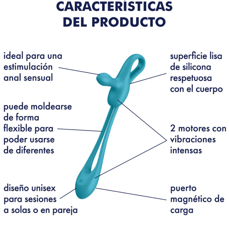 SATISFYER - PLUG & PLAY 1 FLEXIBLE MULTIVIBRATOR - My naughty haven #