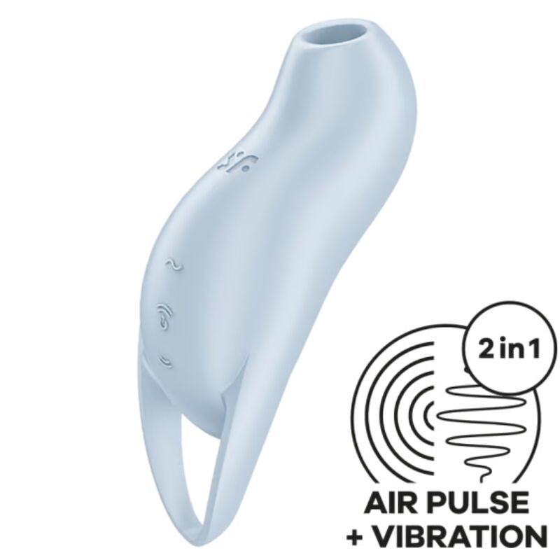 SATISFYER - POCKET PRO 1 CLITORIS STIMULATOR LIGHT BLUE - My naughty haven #