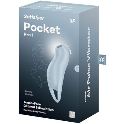SATISFYER - POCKET PRO 1 CLITORIS STIMULATOR LIGHT BLUE - My naughty haven #
