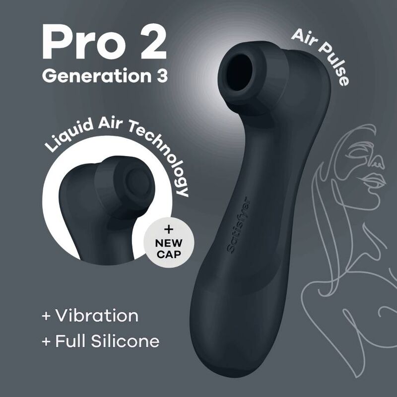 SATISFYER - PRO 2 GENERATION 3 LIQUID AIR TECHNOLOGY WINE RED - My naughty haven #