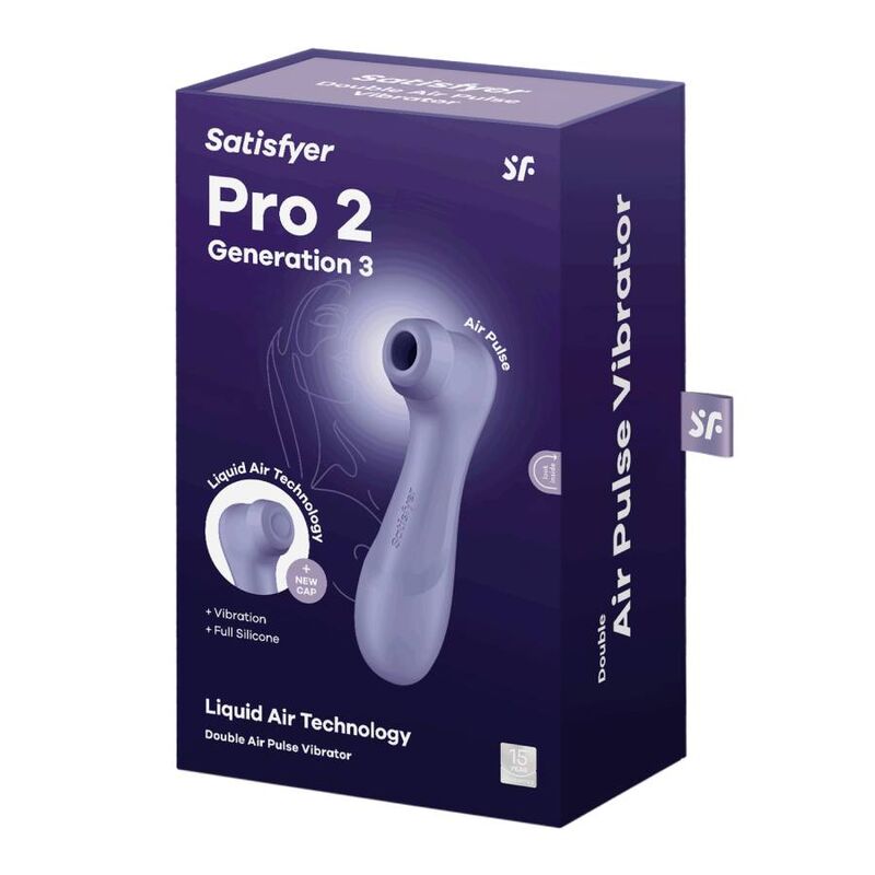 SATISFYER - PRO 2 GENERATION 3 LIQUID AIR TECHNOLOGY WINE RED - My naughty haven #