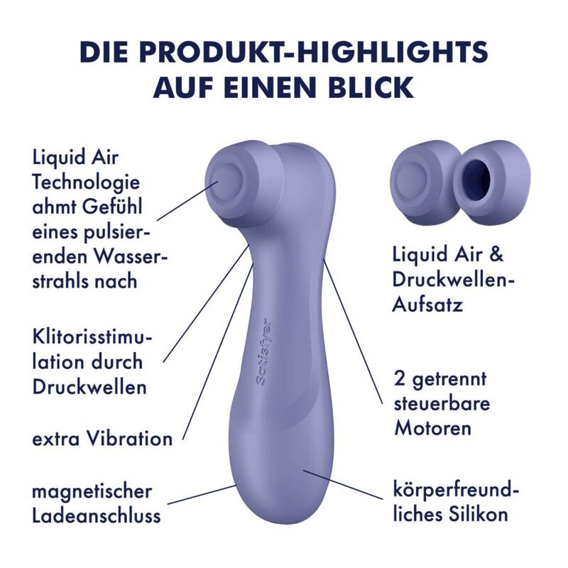 SATISFYER - PRO 2 GENERATION 3 LIQUID AIR TECHNOLOGY WINE RED - My naughty haven #