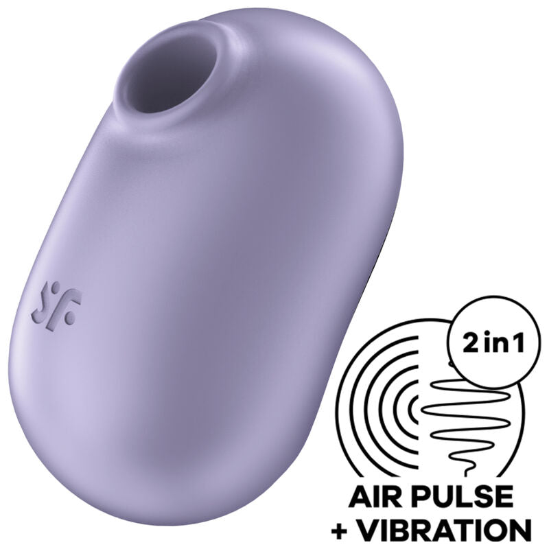 SATISFYER - PRO TO GO 2 DOUBLE AIR PULSE STIMULATOR & VIBRATOR VIOLET - My naughty haven #
